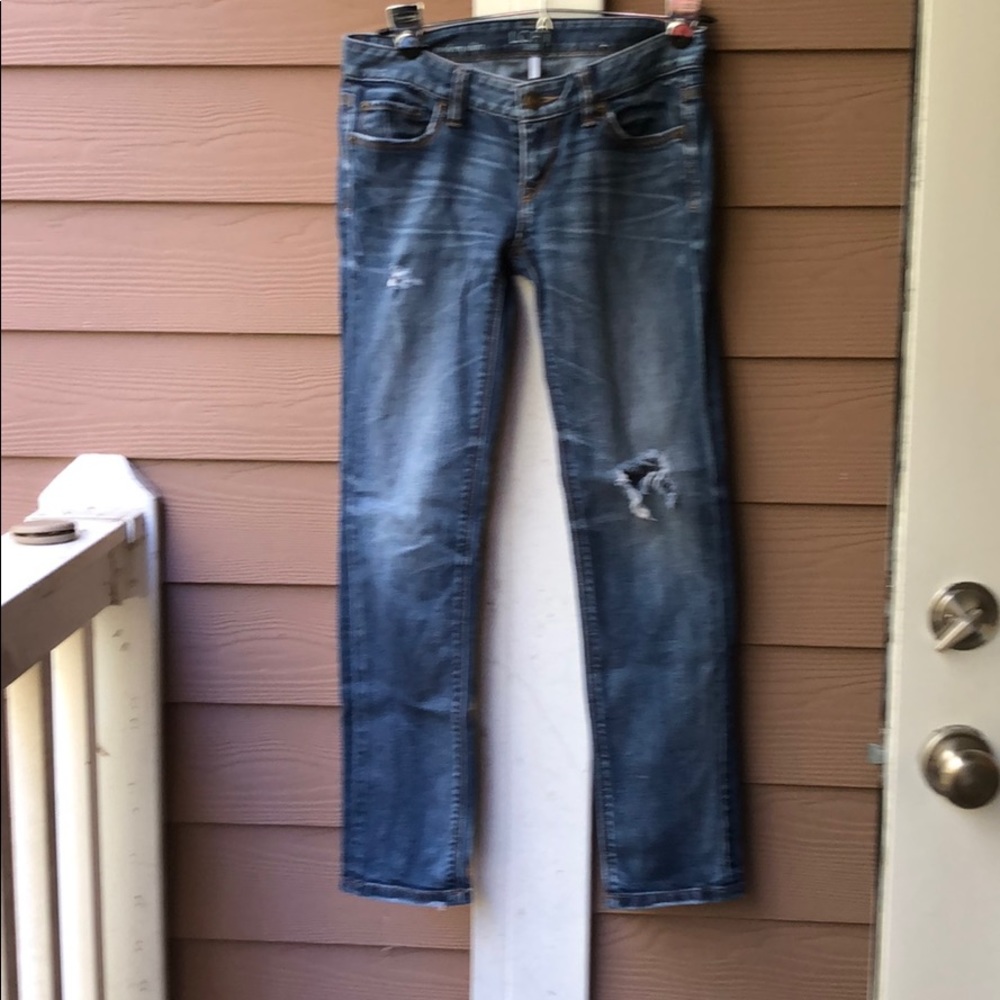 Distressed jeans